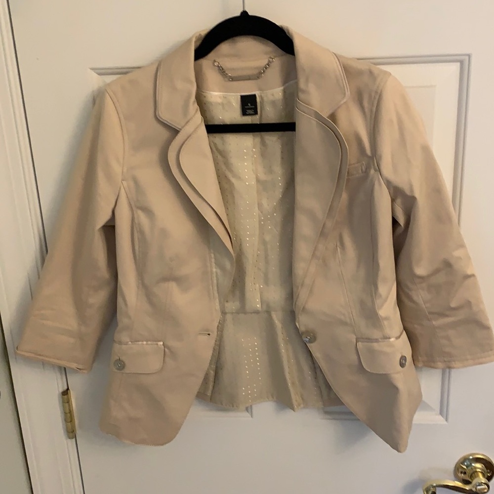 White House Black Market Cream Blazer